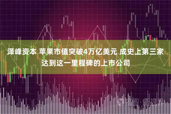 泽峰资本 苹果市值突破4万亿美元 成史上第三家达到这一里程碑的上市公司